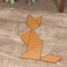 Load image into Gallery viewer, Playmore Design Eco Tangram Blocks (7 Recycled Plastic Blocks) - Cedar