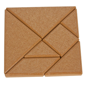 Playmore Design Eco Tangram Blocks (7 Recycled Plastic Blocks) - Cedar