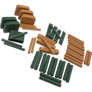 PlayMore Design Eco Percussion Set (24 Recycled Plastic Instruments) - Green/Cedar